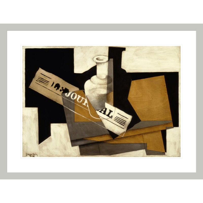 «Le Journal» par Juan Gris, impression giclée sur cadre, H 22,64 po x l 29,5 po