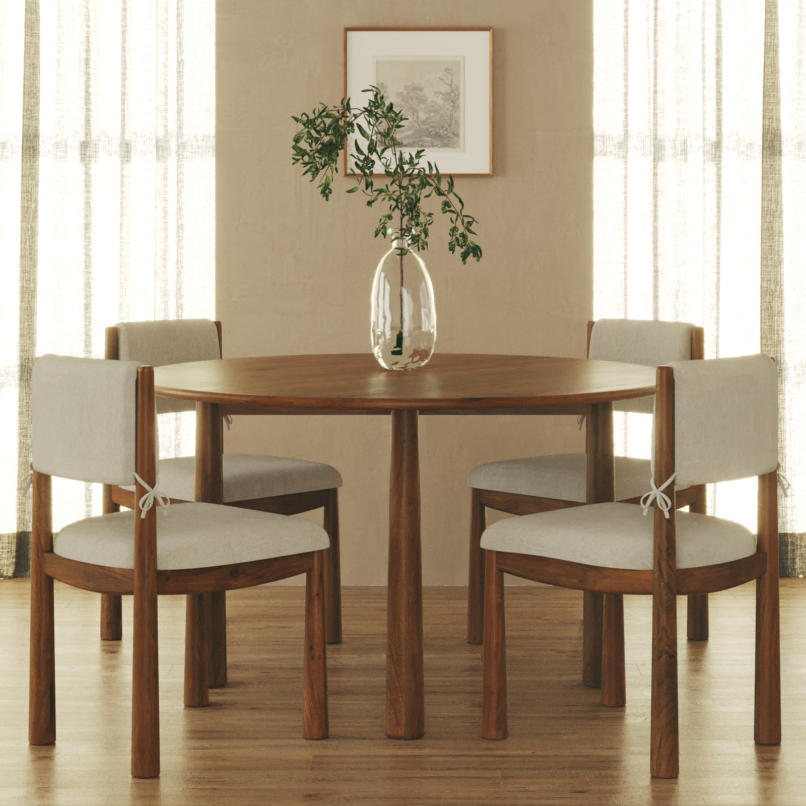 52" Acacia Dining Table