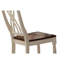 Ensemble de 2 chaises d'appoint au fini babeurre et chêne Dylan
