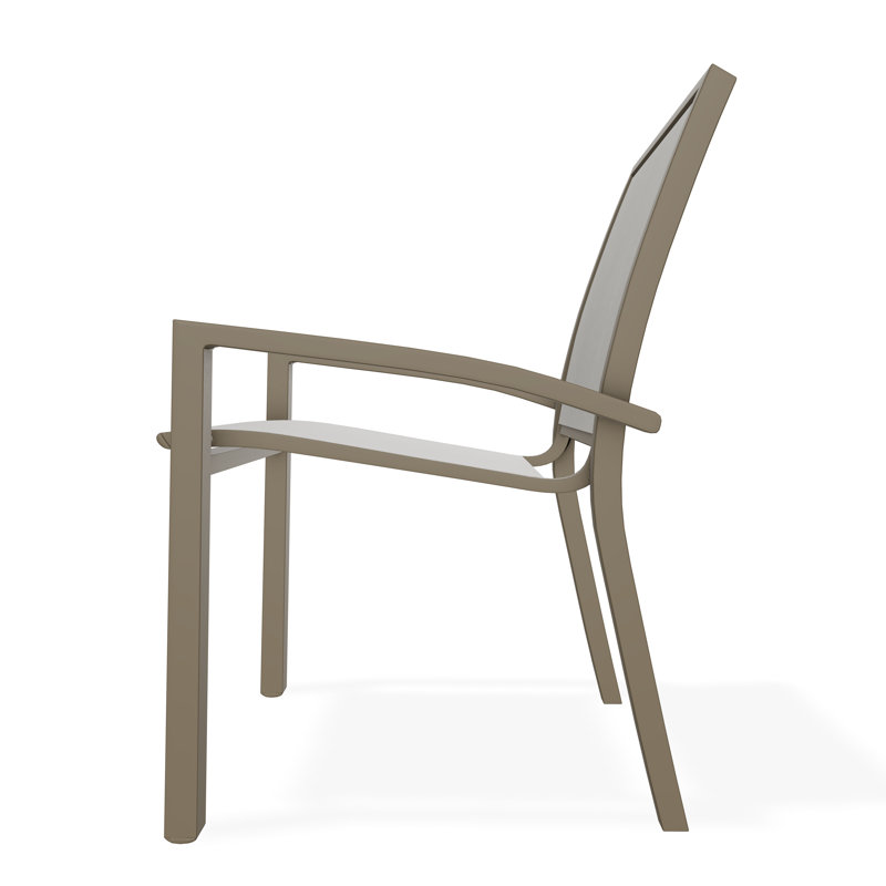 Kendall Outdoor Dining Chair, Beachwood, Augustine Oyster