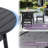  Immie 5 Piece HDPE Outdoor Dining Table Set with Umbrella Hole, Black-756552534