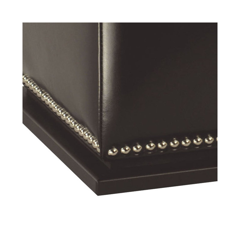 Maiden Upholstered Ottoman, Dark Brown