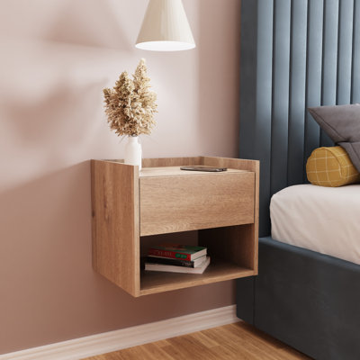 Beare 43cm W Manufactured Wood Bedside Table
