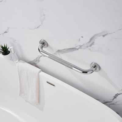 Barre d'appui pour douche, paquet de 2 barres d'appui pour salle de bain 12 po, barre de sécurité anti-dérapante en acier inoxydable 304 de 1,25 po