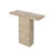 Cream Square Coffee Table with Pedestal Base