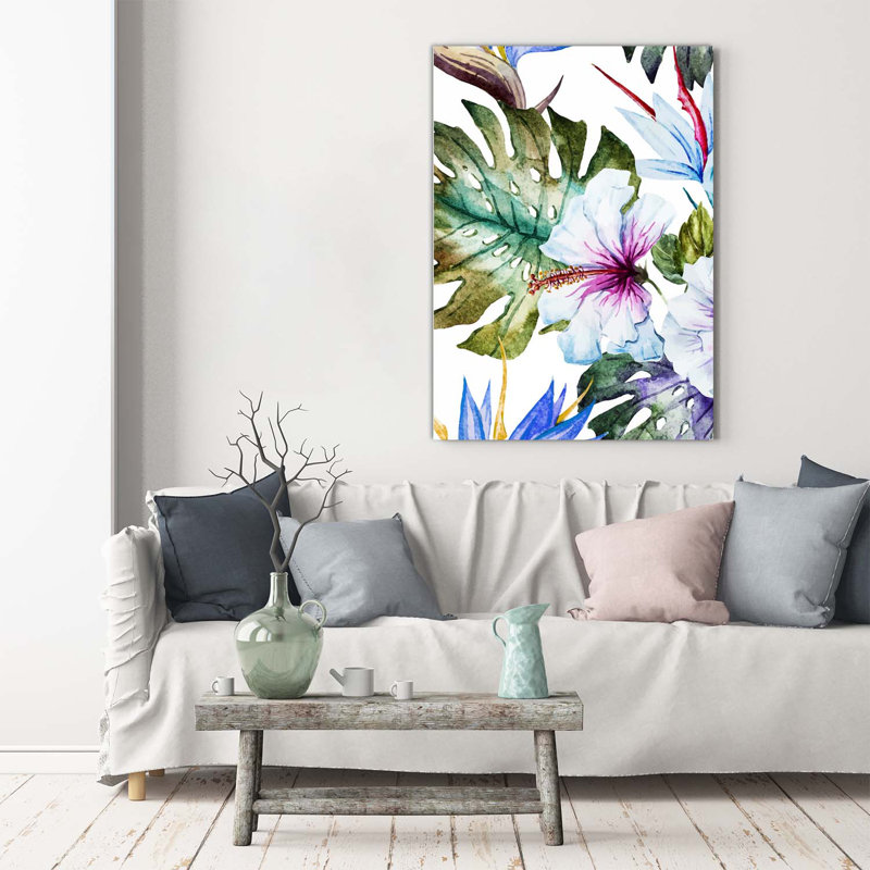 Hawaiian Flowers - Wrapped Canvas Print