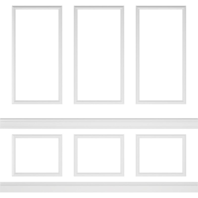 96'' H x 94.5'' W x 0.5'' D Urethane Wainscot Panelling