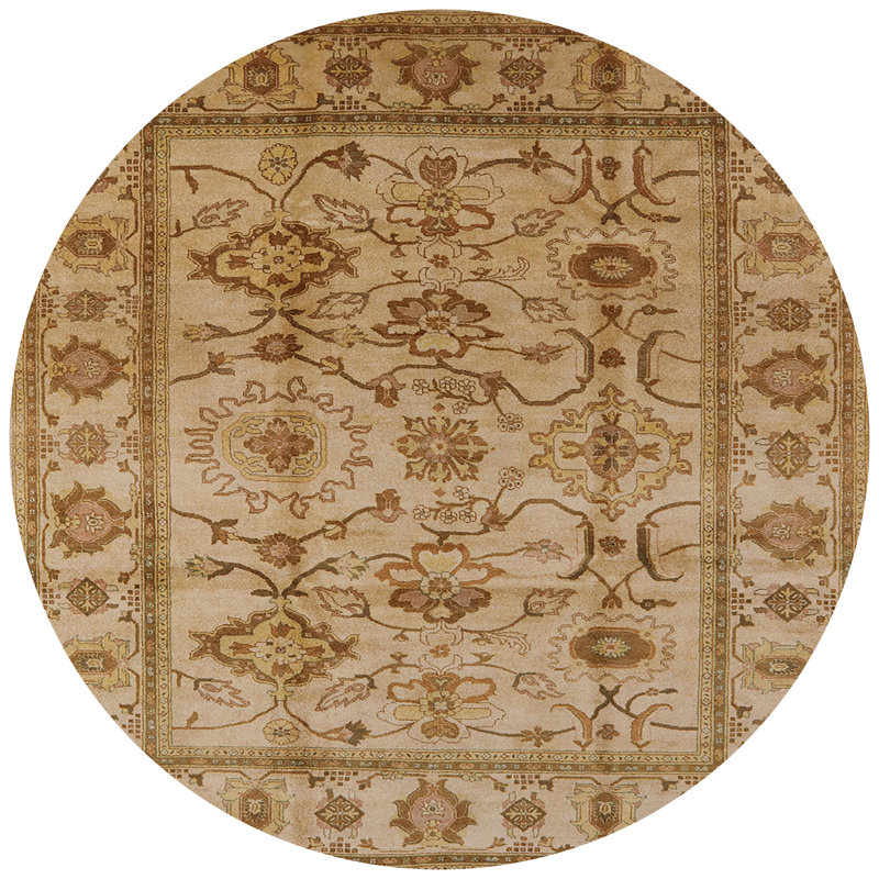 Tapis beige Sebbi, Rond 8 pi