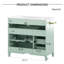 Lavabo de salle de bain rectangulaire en bois massif autoportant 18,5 po Erein-133081662