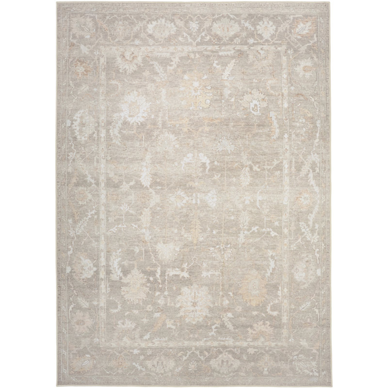 Hennings Machine Washable Vintage Area Rug, Rectangle 4' x 6'