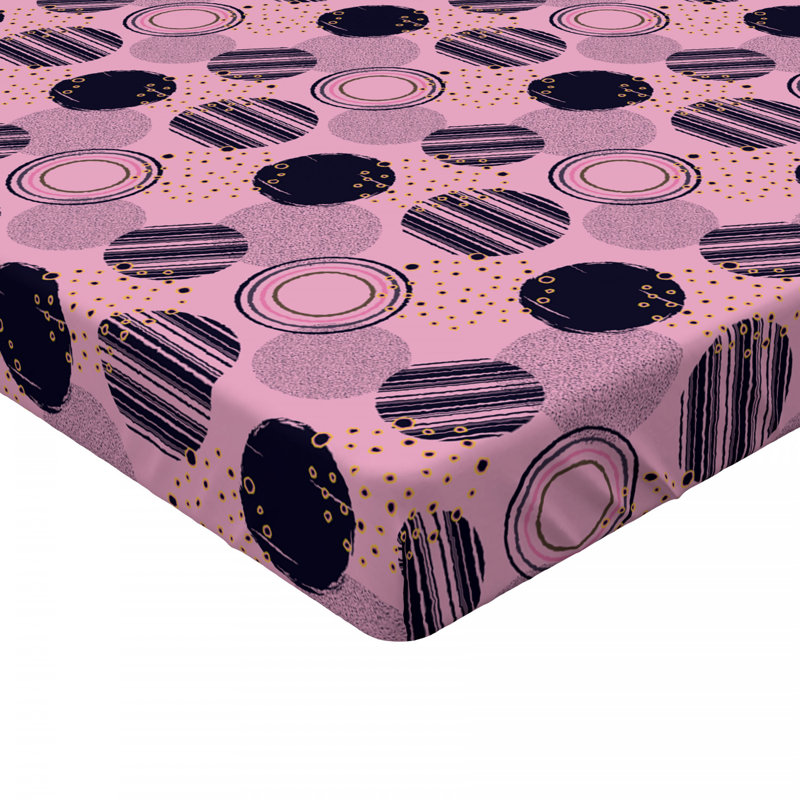Microfiber Geometric Fitted Sheet, Full Fitted Sheet