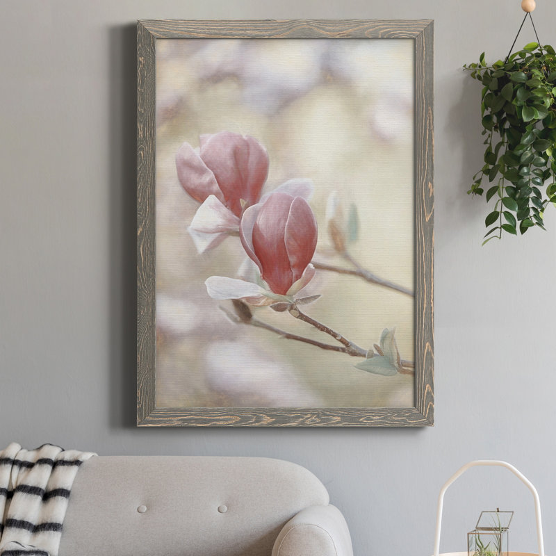 Blooming Hearts - Photographie de cadre photo sur toile, Gris, H 24 po x l 18 po x P 1,5 po