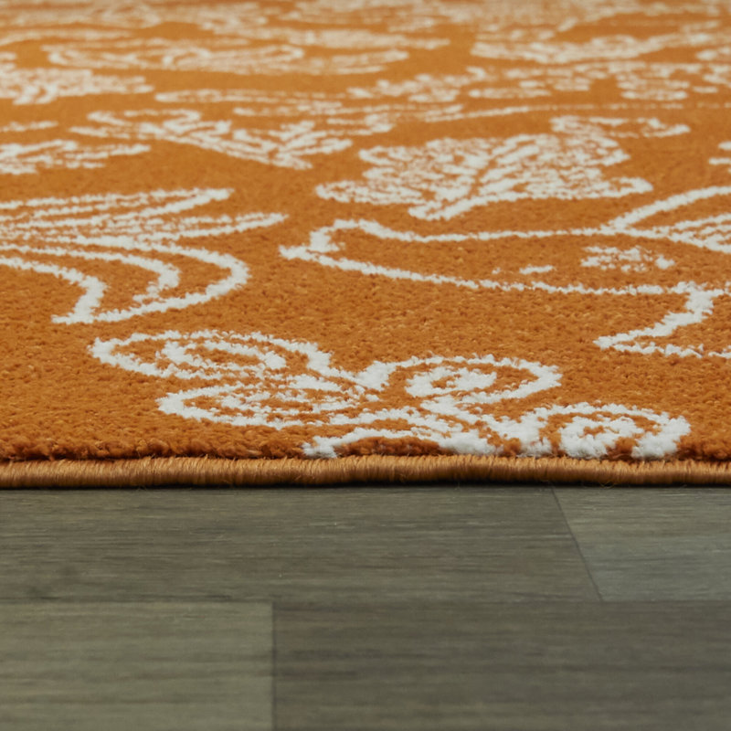 Tapis à imprimé animal Hartig, Rectangle 3 pi 11 po x 5 pi 7 po, Crème, crème