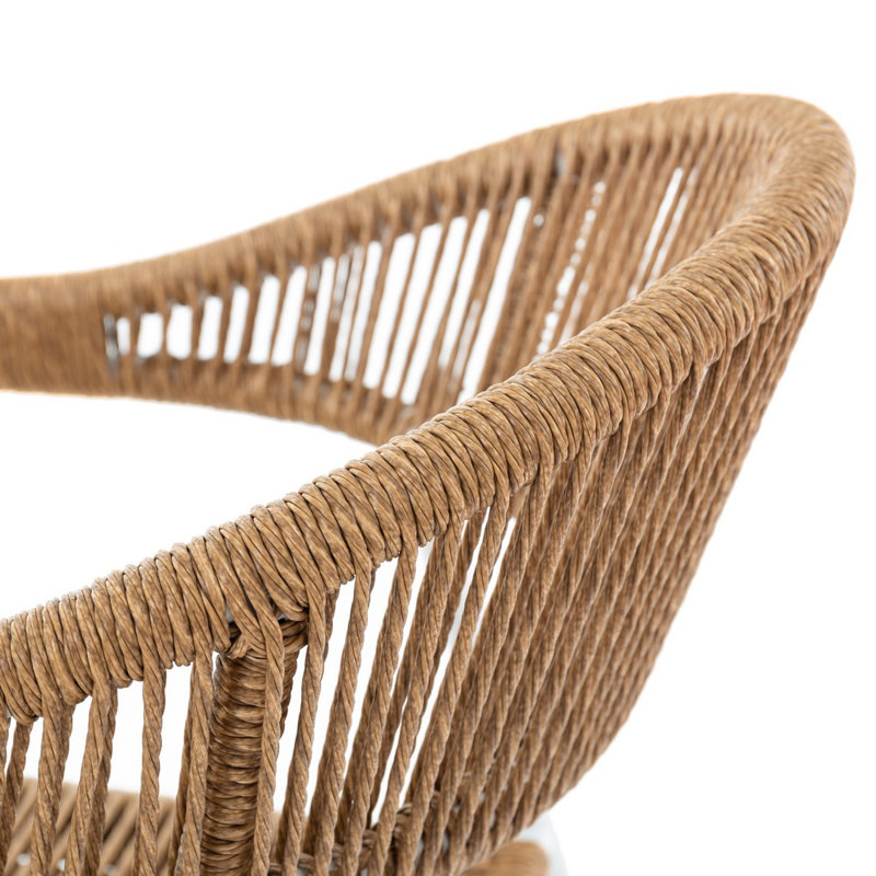 Kirkland Patio Dining Armchair with Cushion, White