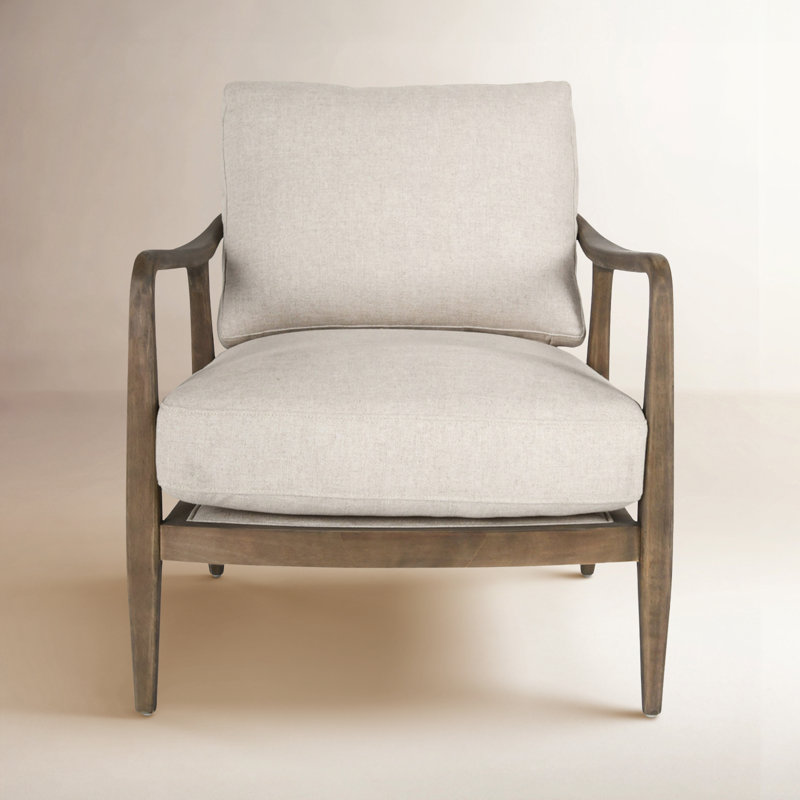 Armchair, Natural Beige Linen Blend