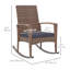 Chaise berçante d'extérieur en rotin avec coussin PE -897344254