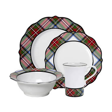 Stewart Plaid Cocktail Glasses - Set of 4