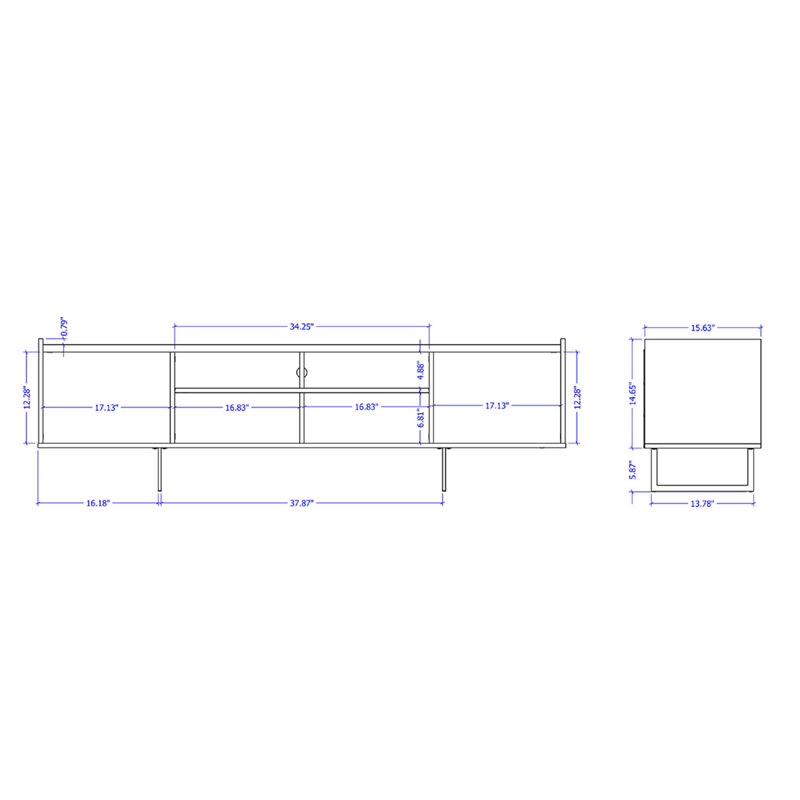 Winston TV Stand for TVs up to 65", White