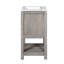 Ensemble de meuble-lavabo de salle de bain 16 po pour les petits espaces, meuble-lavabo avec lavabo rectangulaire en céramique, meuble-lavabo avec 1 porte et 1 tablette ouverte