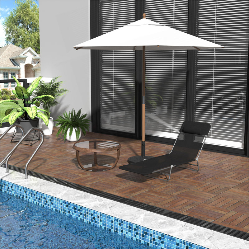 Méridiennes pliantes Sun Lounger, Black