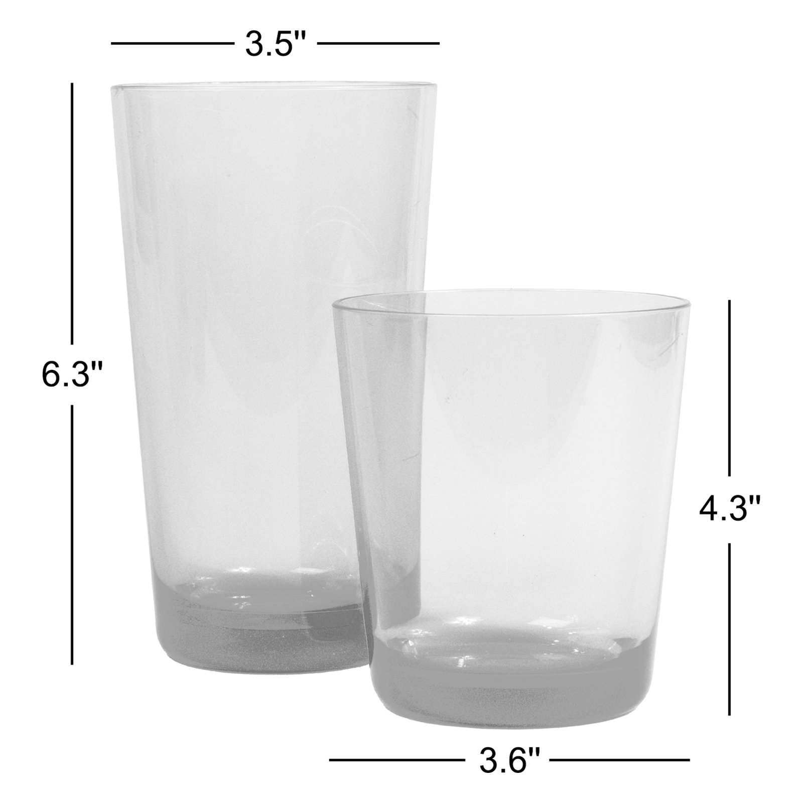 Elton Drinking Glass, Gray