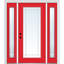 Porte d'entrée pré-suspendue en fibre de verre préfinie lisse-46030300-46030301-46030307