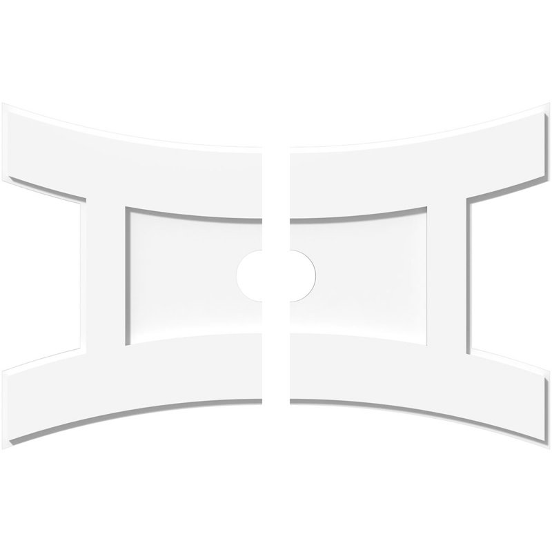 Médaillon de plafond contemporain en PVC de qualité architecturale Haven, H 1 po x l 30 po x P 20 po