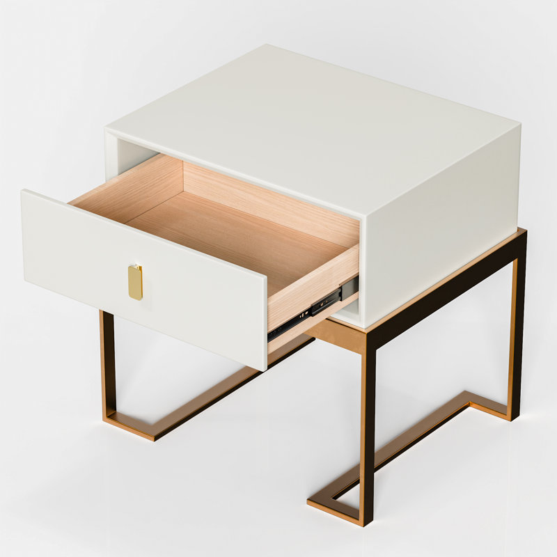 Himzo 19'' W Nightstand, White