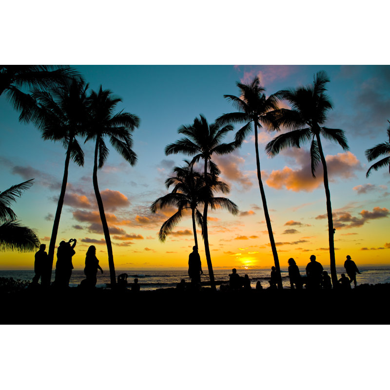 Hawaiian Island Sunset by Yinyang - Wrapped Canvas Print, 30cm H x 46cm W