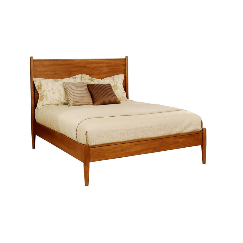 Base de lit plateforme en bois pour chambre à coucher, Grand lit, Chêne