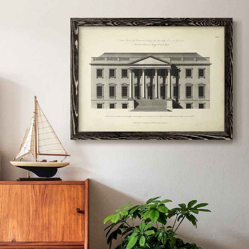 Richardson Architecture II, peinture sur toile encadrée, H 26 po x l 38 po x P 1,5 po, Noir