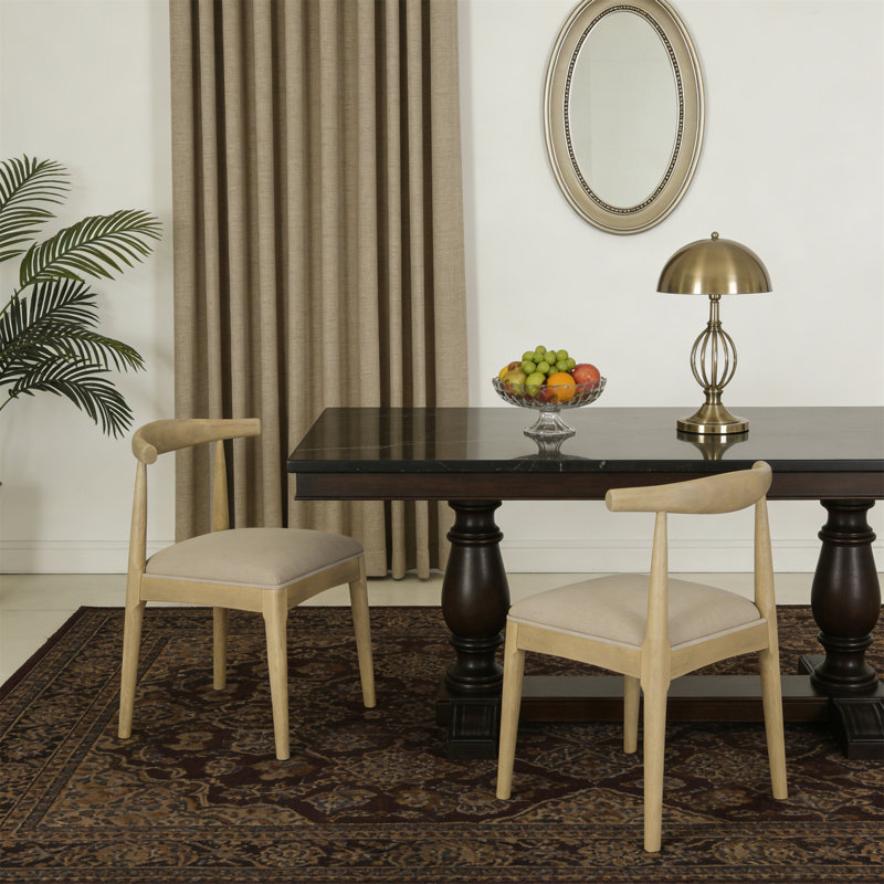 Chaise de salle à manger, Frêne clair, Beige