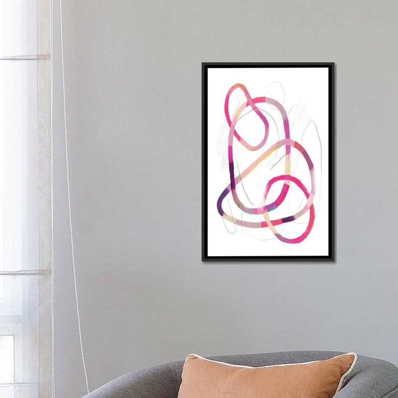 «Polychrome Tangle IV», impression sur toile, H 26 po x l 18 po x P 1,5 po, Toile avec cadre noir
