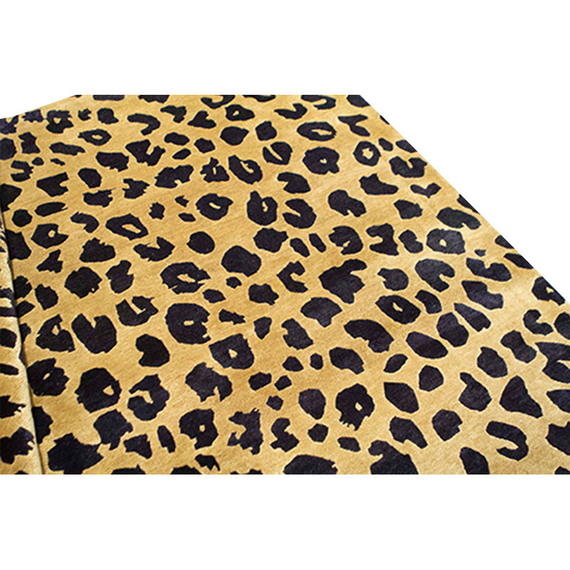 Hand-Knotted High-Quality Gold and Black Area Rug