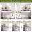 Vanity Desk With Led Lighted Mirror, Makeup Table with 4 Drawers, Dresser Table for Bedroom, White and Black（small）-894632674