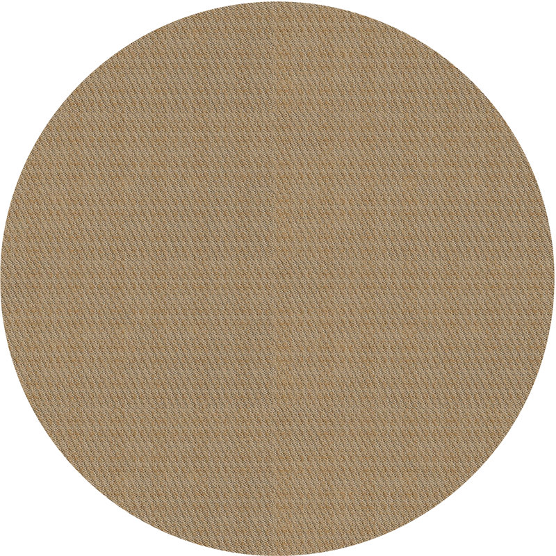 Tapis brun tissé à la machine, Rond 3 pi