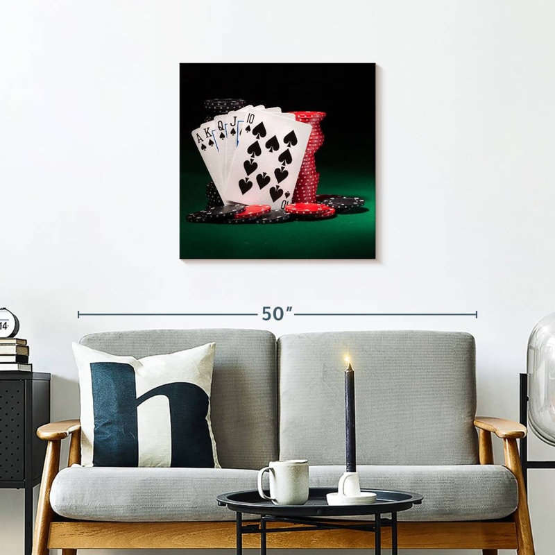 Senne Lucky Poker Flush, 24" H x 24" W