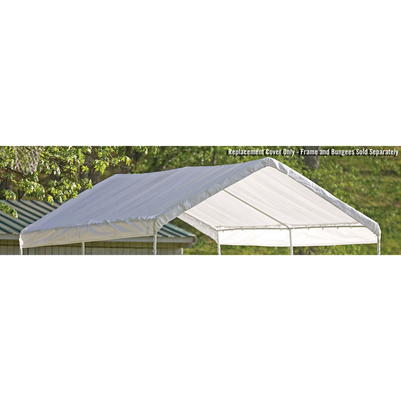 ShelterLogic 10' x 20' White Waterproof Canopy Replacement Cover