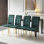 5-Piece Dining Set Including Velvet High Back Golden Colour Legs Nordic Dining Chair & Creative Design MDF Dining Table-514727694