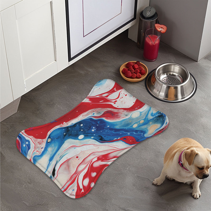 Tapis patriotique en marbre - 1 pièce, XL (18 po)