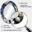 Motif victorien complexe de dentelle cobalt complexe - miroir floral, miroir mural décoratif bleu, impression d'art en métal-122497330-122497327