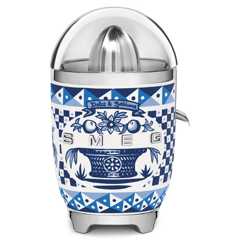 Smeg x Dolce Gabbana D&G Citrus Juicer, Silver/Blue