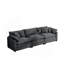 Canapé modulaire Mid-Century 3 places avec 2 accoudoirs et 3 coussins
