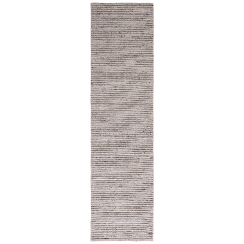 Adhurim Hand Woven Striped Area Rug, Runner 2'3" x 9'