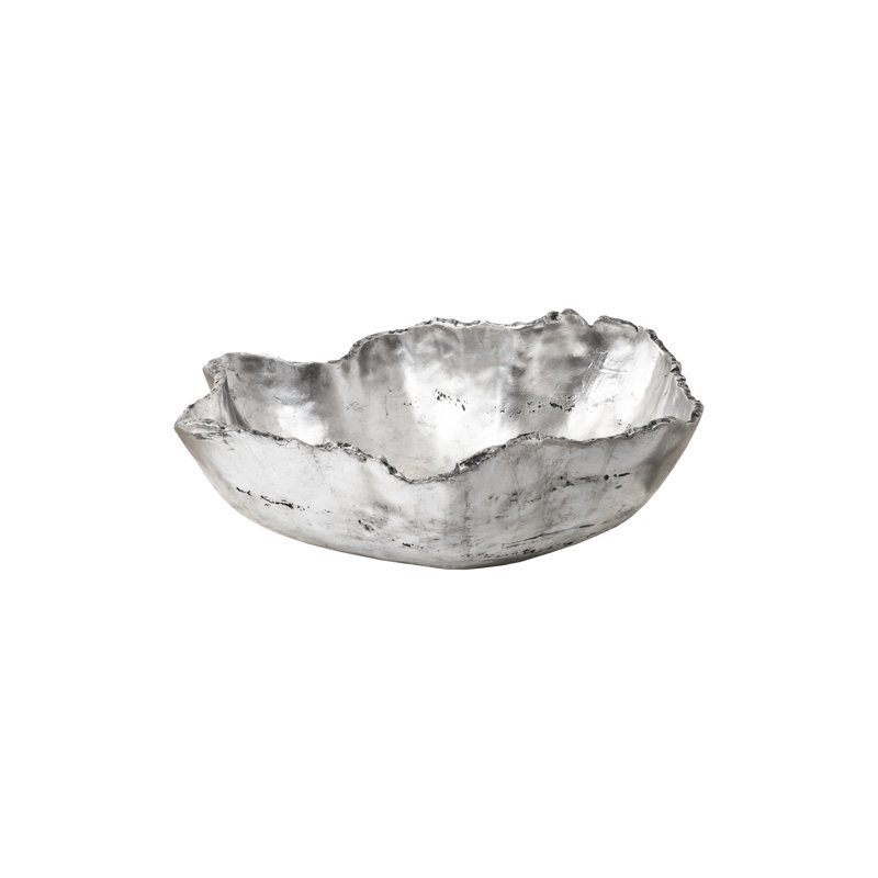Bol en résine composite, feuille d'argent, petit
