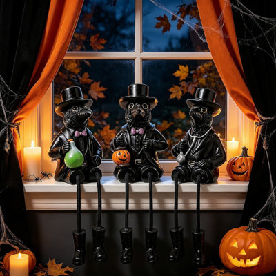 Paquet de 2 figurines effrayantes en résine pour Halloween