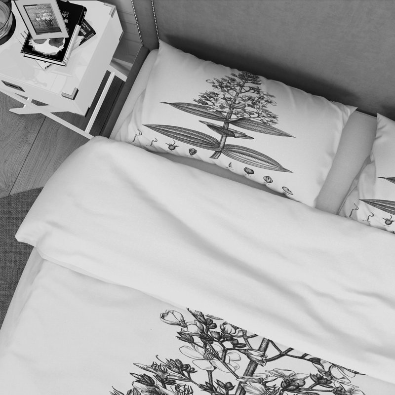 Vintage American Flora VI - Ensemble de housse de couette traditionnel - Microfibre de polyester