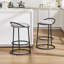 Tabouret de comptoir à dossier bas Kynsley-2142562161