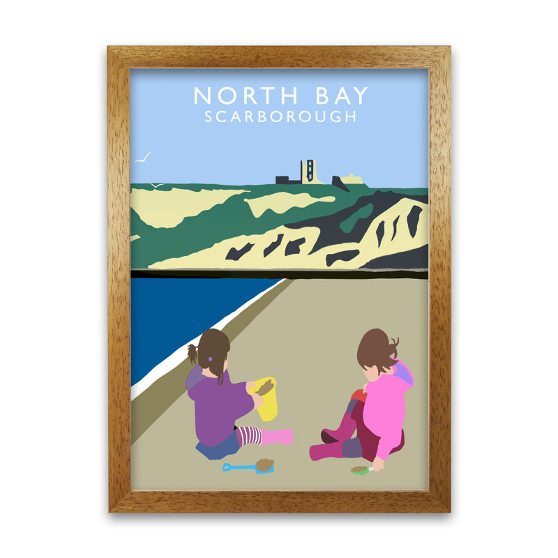 Scarborough by Richard O'Neill - Print, 59.4 cm H x 42 cm W x 3 cm D, Honey Oak