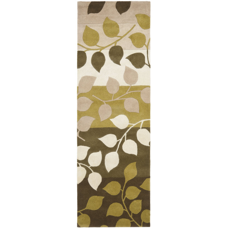 Tapis floral en laine et viscose touffeté à la main Colette Soho, Tapis de couloir 2 pi 6 po x 8 pi
